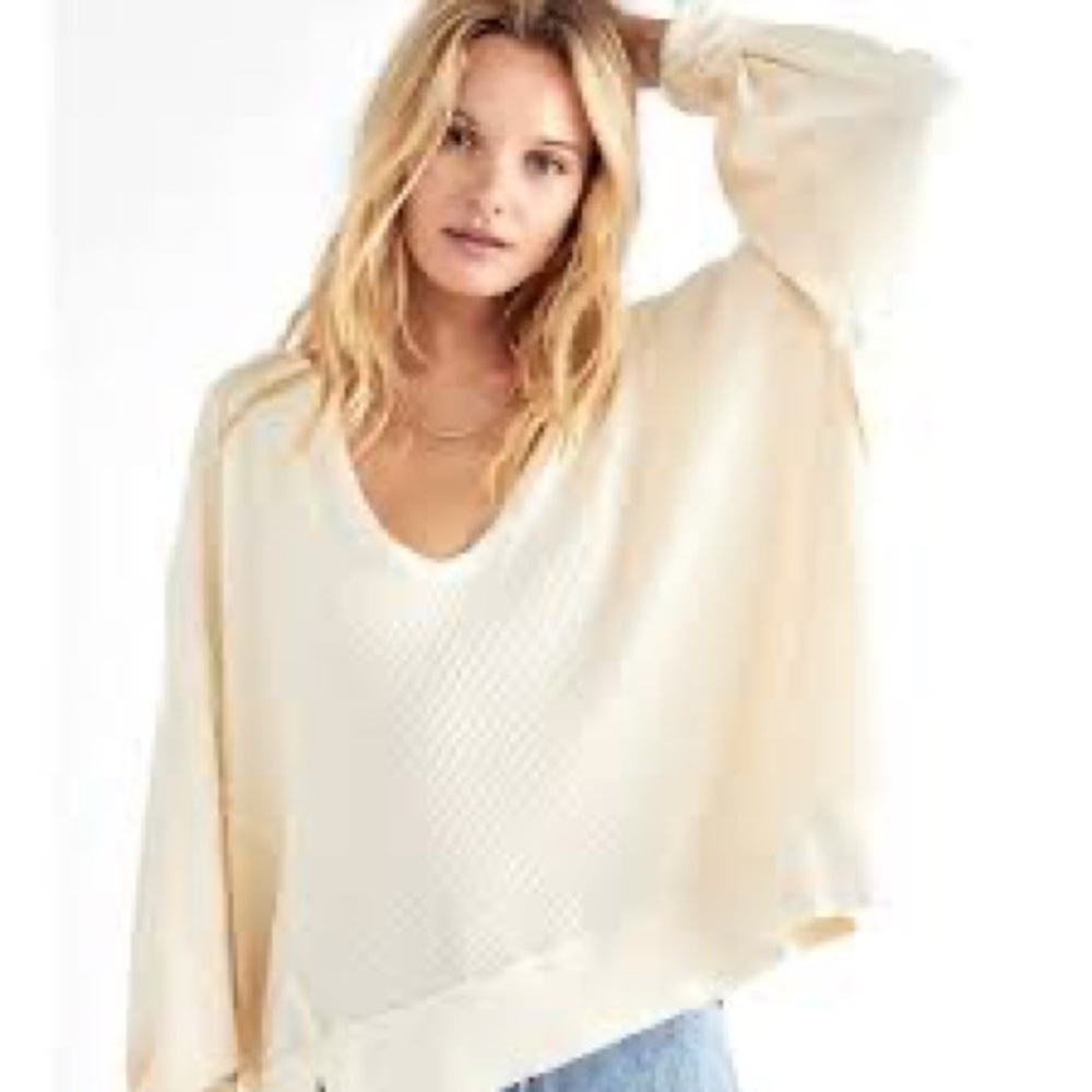 NWT Free People Santa Clara Thermal Top in Alabaster - Picture 3 of 7